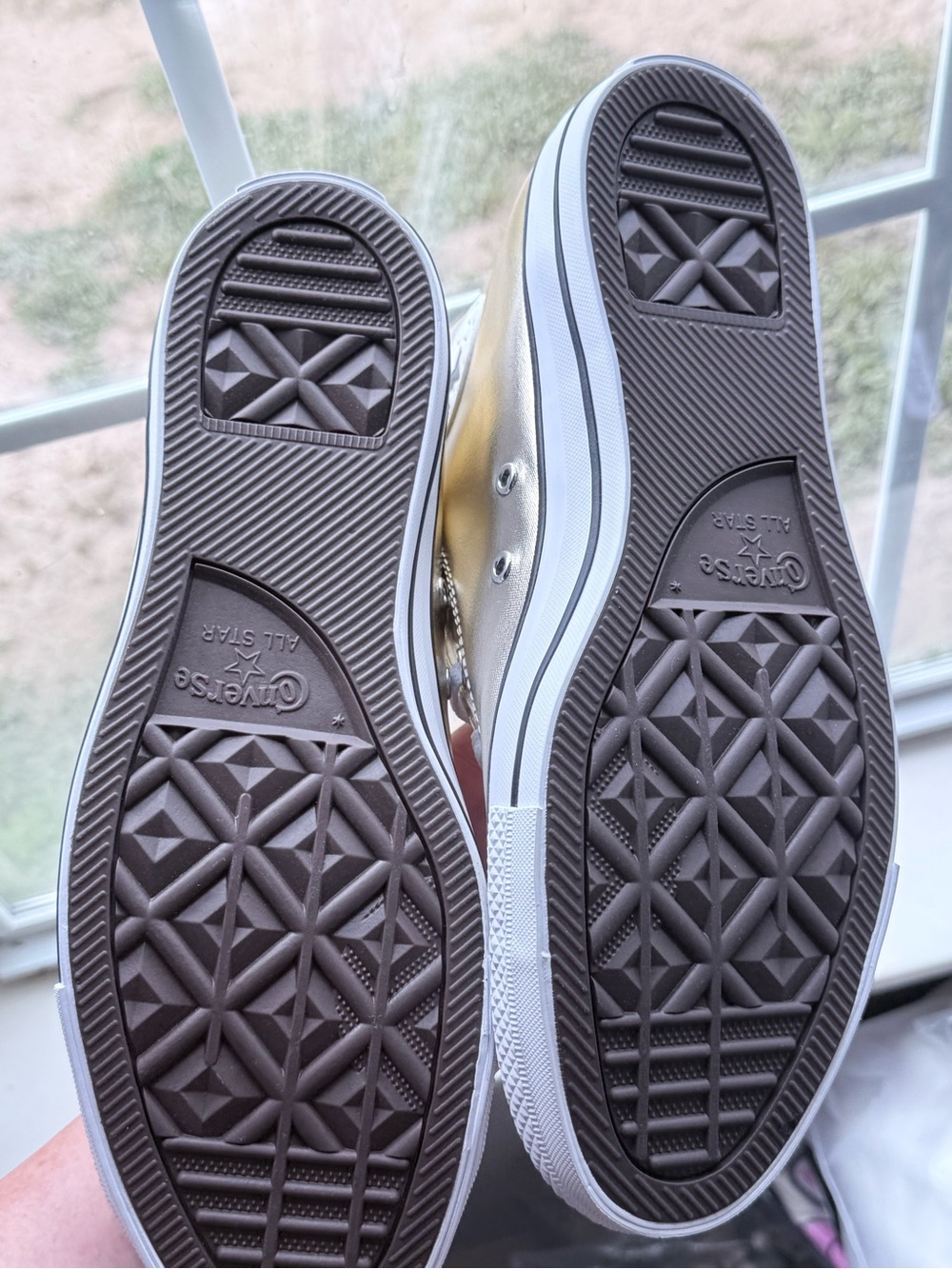 Converse Metallic Gold Hightops - Picture 5 of 6
